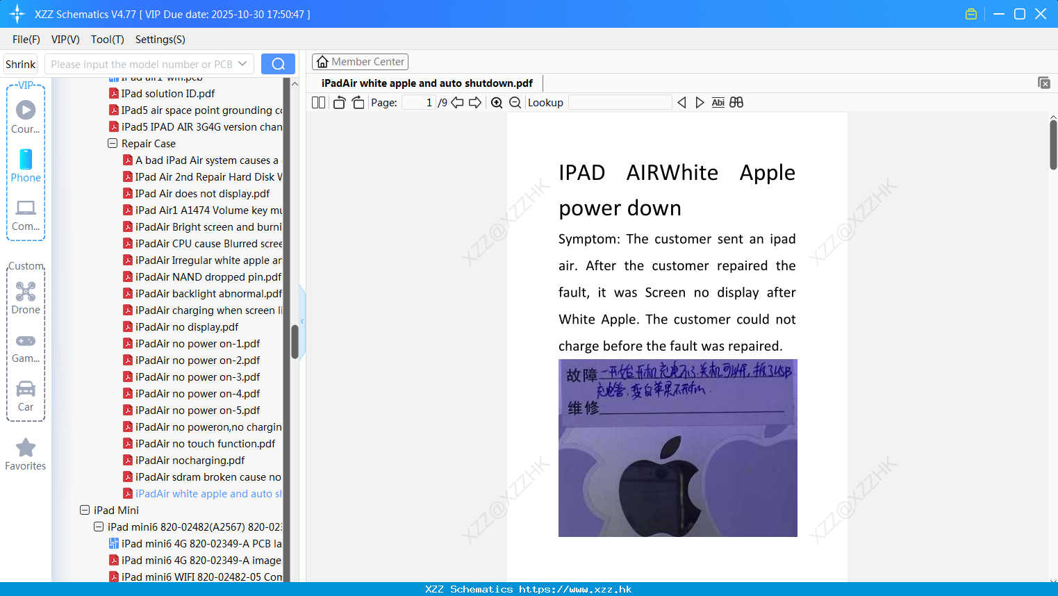 IPadAir White Apple And Auto Shutdown
